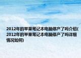 2012年的蘋(píng)果筆記本電腦停產(chǎn)了嗎介紹(2012年的蘋(píng)果筆記本電腦停產(chǎn)了嗎詳細(xì)情況如何)