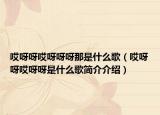 哎呀呀哎呀呀呀那是什么歌（哎呀呀哎呀呀是什么歌簡(jiǎn)介介紹）