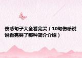 傷感句子大全看完哭（10句傷感說說看完哭了那種簡介介紹）