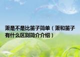 蕭是不是比笛子簡(jiǎn)單（蕭和笛子有什么區(qū)別簡(jiǎn)介介紹）