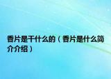 香片是干什么的（香片是什么簡介介紹）