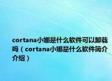 cortana小娜是什么軟件可以卸載嗎（cortana小娜是什么軟件簡(jiǎn)介介紹）