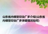 山東省內哪里印染廠多介紹(山東省內哪里印染廠多詳細情況如何)
