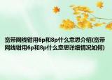 寬帶網(wǎng)線鉗用6p和8p什么意思介紹(寬帶網(wǎng)線鉗用6p和8p什么意思詳細(xì)情況如何)