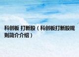 科創(chuàng)板 打新股（科創(chuàng)板打新股規(guī)則簡介介紹）
