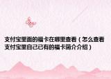 支付寶里面的福卡在哪里查看（怎么查看支付寶里自己已有的?？ê喗榻榻B）