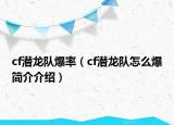 cf潛龍隊(duì)爆率（cf潛龍隊(duì)怎么爆簡(jiǎn)介介紹）