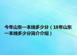 今年山東一本線多少分（18年山東一本線多少分簡(jiǎn)介介紹）