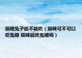 貓糧兔子能不能吃（貓咪可不可以吃兔糧 貓咪能吃兔糧嗎）