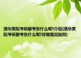 清華美院考研都考些什么呢?介紹(清華美院考研都考些什么呢?詳細情況如何)