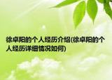徐卓陽的個人經(jīng)歷介紹(徐卓陽的個人經(jīng)歷詳細情況如何)