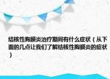 結(jié)核性胸膜炎治療期間有什么癥狀（從下面的幾點讓我們了解結(jié)核性胸膜炎的癥狀）