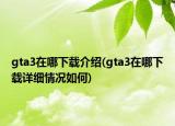gta3在哪下載介紹(gta3在哪下載詳細(xì)情況如何)