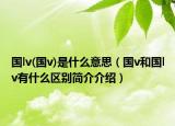 國lv(國v)是什么意思（國v和國lv有什么區(qū)別簡介介紹）