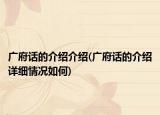 廣府話的介紹介紹(廣府話的介紹詳細情況如何)