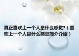 真正喜歡上一個(gè)人是什么感覺(jué)?（喜歡上一個(gè)人是什么感覺(jué)簡(jiǎn)介介紹）