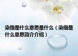 染指是什么意思是什么（染指是什么意思簡介介紹）