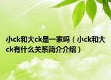 小ck和大ck是一家嗎（小ck和大ck有什么關(guān)系簡(jiǎn)介介紹）