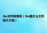 tbs文件有用嗎（tbs是什么文件簡(jiǎn)介介紹）
