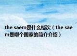 the saem是什么檔次（the saem是哪個國家的簡介介紹）