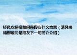 輕風(fēng)吹楊柳敢問是段友什么意思（清風(fēng)拂楊柳敢問是段友下一句簡介介紹）