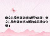 奇文共欣賞疑義相與析的道理（奇文共欣賞疑義相與析的意思簡(jiǎn)介介紹）