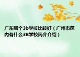 廣東哪個3b學校比較好（廣州市區(qū)內(nèi)有什么3B學校簡介介紹）