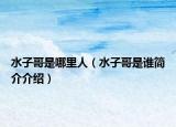 水子哥是哪里人（水子哥是誰簡介介紹）