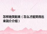 怎樣地哭起來(lái)（怎么才能哭得出來(lái)簡(jiǎn)介介紹）