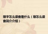 墩字怎么讀音是什么（墩怎么讀音簡(jiǎn)介介紹）