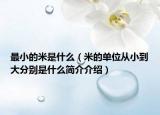 最小的米是什么（米的單位從小到大分別是什么簡介介紹）