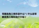 等腰直角三角形是什么?（什么是等腰直角三角形簡介介紹）