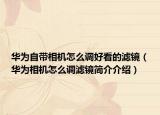 華為自帶相機(jī)怎么調(diào)好看的濾鏡（華為相機(jī)怎么調(diào)濾鏡簡(jiǎn)介介紹）