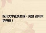 四川大學張凱教授（周凱 四川大學教授）