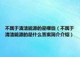 不屬于清潔能源的是哪些（不屬于清潔能源的是什么答案簡介介紹）
