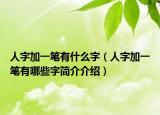 人字加一筆有什么字（人字加一筆有哪些字簡(jiǎn)介介紹）