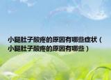 小腿肚子酸疼的原因有哪些癥狀（小腿肚子酸疼的原因有哪些）