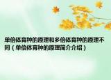 單倍體育種的原理和多倍體育種的原理不同（單倍體育種的原理簡(jiǎn)介介紹）