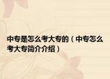 中專是怎么考大專的（中專怎么考大專簡介介紹）