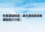 形容激動(dòng)的詞（表示激動(dòng)的詞有哪些簡(jiǎn)介介紹）