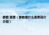 參數(shù) 意思（參數(shù)是什么意思簡(jiǎn)介介紹）