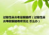過敏性鼻炎老是眼睛癢（過敏性鼻炎導致眼睛奇癢無比 怎么辦）