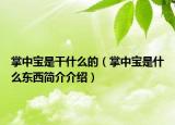 掌中寶是干什么的（掌中寶是什么東西簡(jiǎn)介介紹）