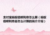 支付寶螞蟻借唄利息怎么算（螞蟻借唄利息是怎么計算的簡介介紹）