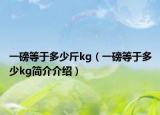 一磅等于多少斤kg（一磅等于多少kg簡介介紹）