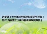 西安理工大學水利水電學院研究生導師（鄭興 西安理工大學水利水電學院教授）
