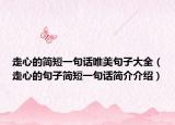 走心的簡短一句話唯美句子大全（走心的句子簡短一句話簡介介紹）