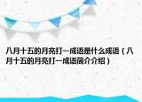 八月十五的月亮打一成語是什么成語（八月十五的月亮打一成語簡介介紹）