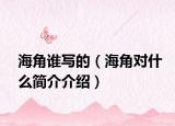 海角誰寫的（海角對什么簡介介紹）