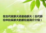 在古代侯爵大還是伯爵大（古代爵位中比侯爵大的爵位是簡介介紹）